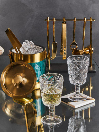 Set of Four Clear Wine Glasses | Fleur