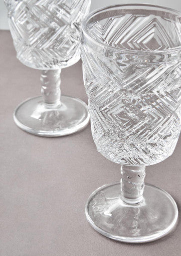 Set of Four Clear Wine Glasses | Fleur