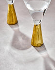 Set of Two Wine Glasses with Gold Finish Stem | Astrid