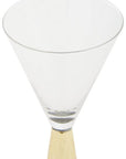 Set of Two Wine Glasses with Gold Finish Stem | Astrid