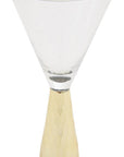 Set of Two Wine Glasses with Gold Finish Stem | Astrid