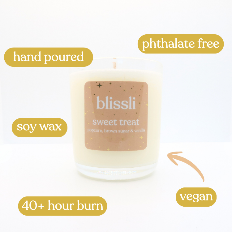 sweet treat – buttery popcorn &amp; brown sugar 220g soy candle