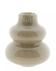 VASE SKRZYSZOW S- H16 D14 cm - TAUPE