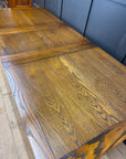 Vintage Old Charm Oak Kitchen Dining Table Extending Draw Leaf Refectory Style