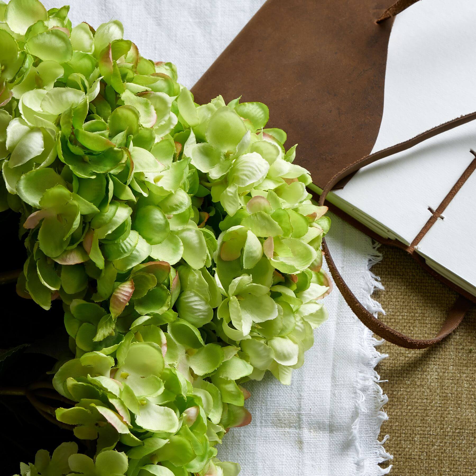 Lush Green Hydrangea Bouquet | Fresh Floral Decor