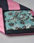 navy and pink barber striped tie
