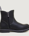 Quebec Waterproof Zip Up Ankle Boots - Black
