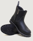 Quebec Waterproof Zip Up Ankle Boots - Black