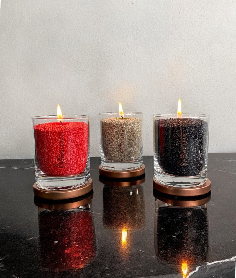 Unscented Black Powder Candle in Glass 160g