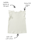 Edie Frill Top - White