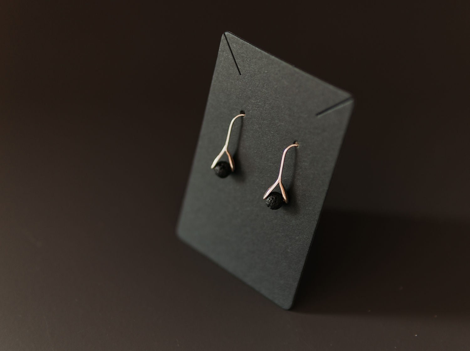 Gold Plated Lava Stone Diffuser Earrings