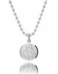 Classic Small St Christopher Necklace Sterling Silver 14mm