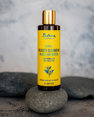 Gentle Micellar Water with Hyaluronic Acid &amp; Pro-Vitamin B5 by Nurme at www.brixbailey.com