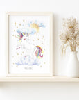 Personalised Watercolour Unicorn Print