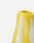 Bright Yellow Candy Stripe Candle Holder