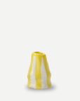 Bright Yellow Candy Stripe Candle Holder