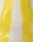 Bright Yellow Candy Stripe Candle Holder