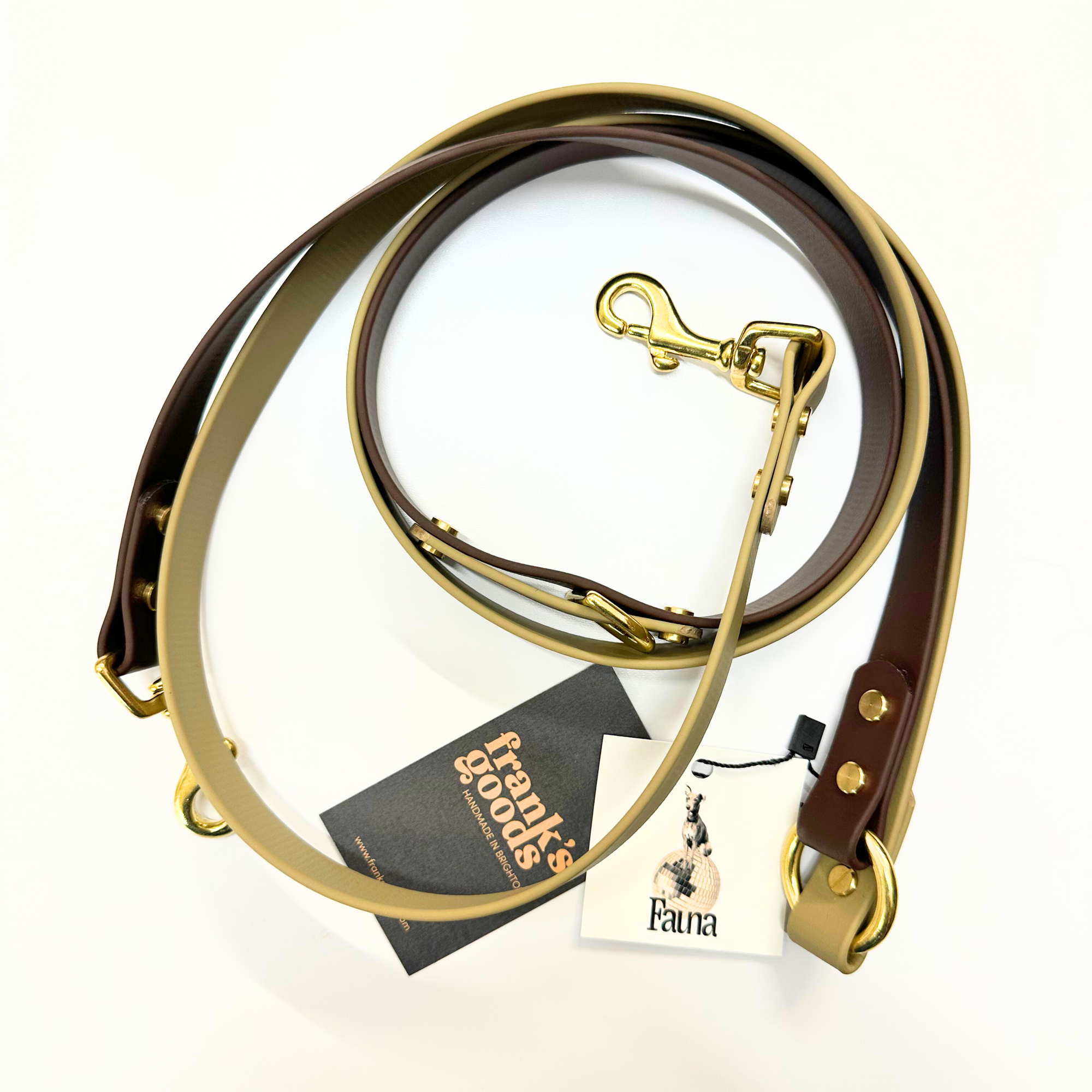Loki Multiway Dog Lead in Khaki &amp; Brown