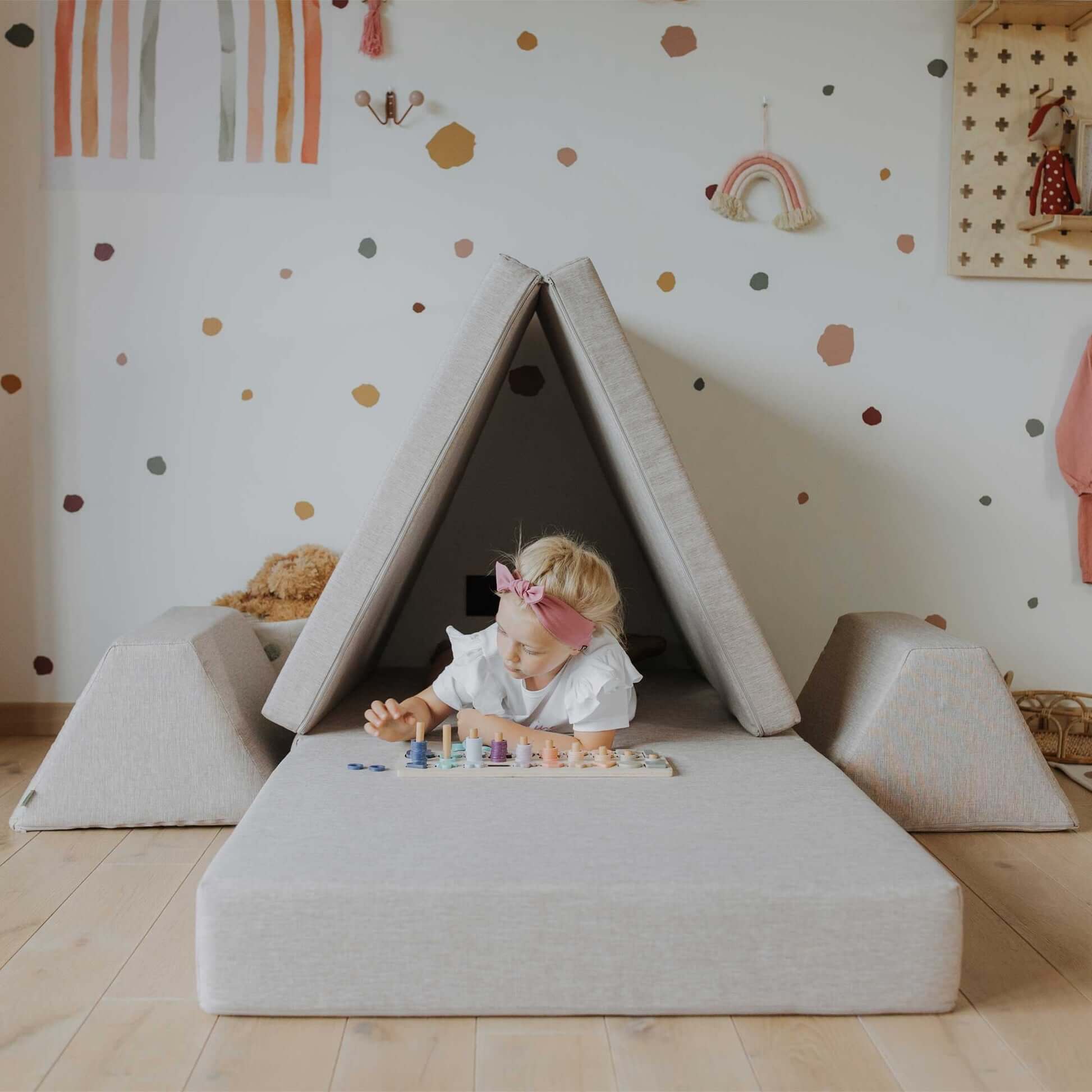 Beige Activity Play Mattress Set
