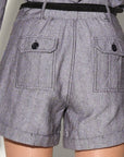 AGATHE herringbone tweed shorts