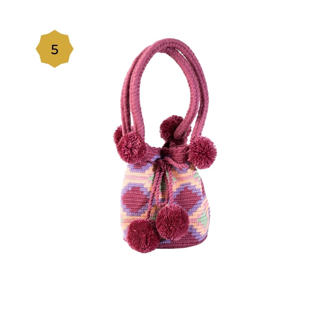 Mini Mochila Bucket Bag With Patterns