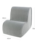 Grey Corduroy Chair for Children