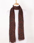 Plectrum Print Cotton Modal Scarf - Orange Black