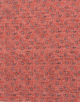 Ditsy Paisley and Flower Print Linen Cotton Scarf - Crimson