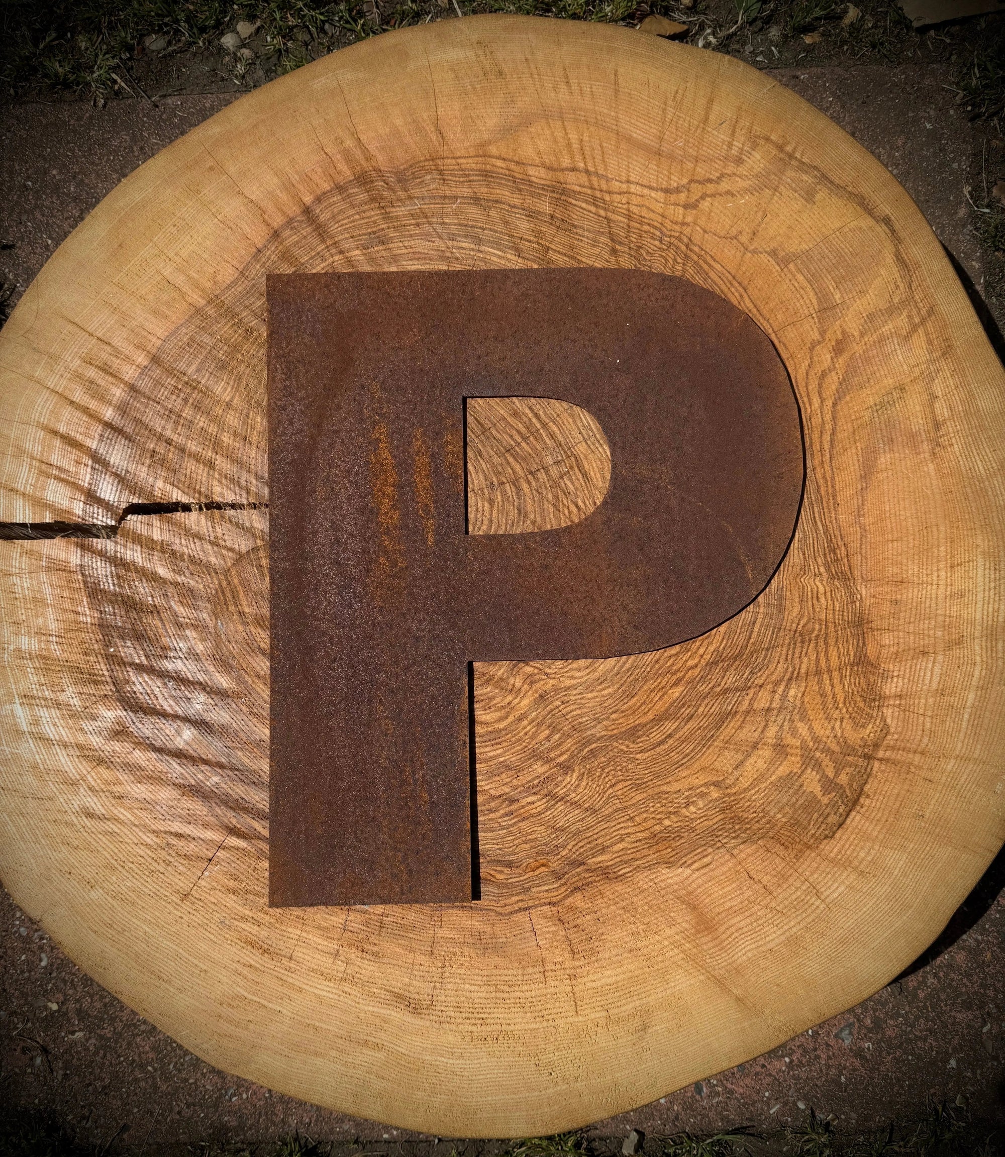 12″ Rusty Fat Font Metal Letters For The Home And Garden A–Z &amp; 0–9