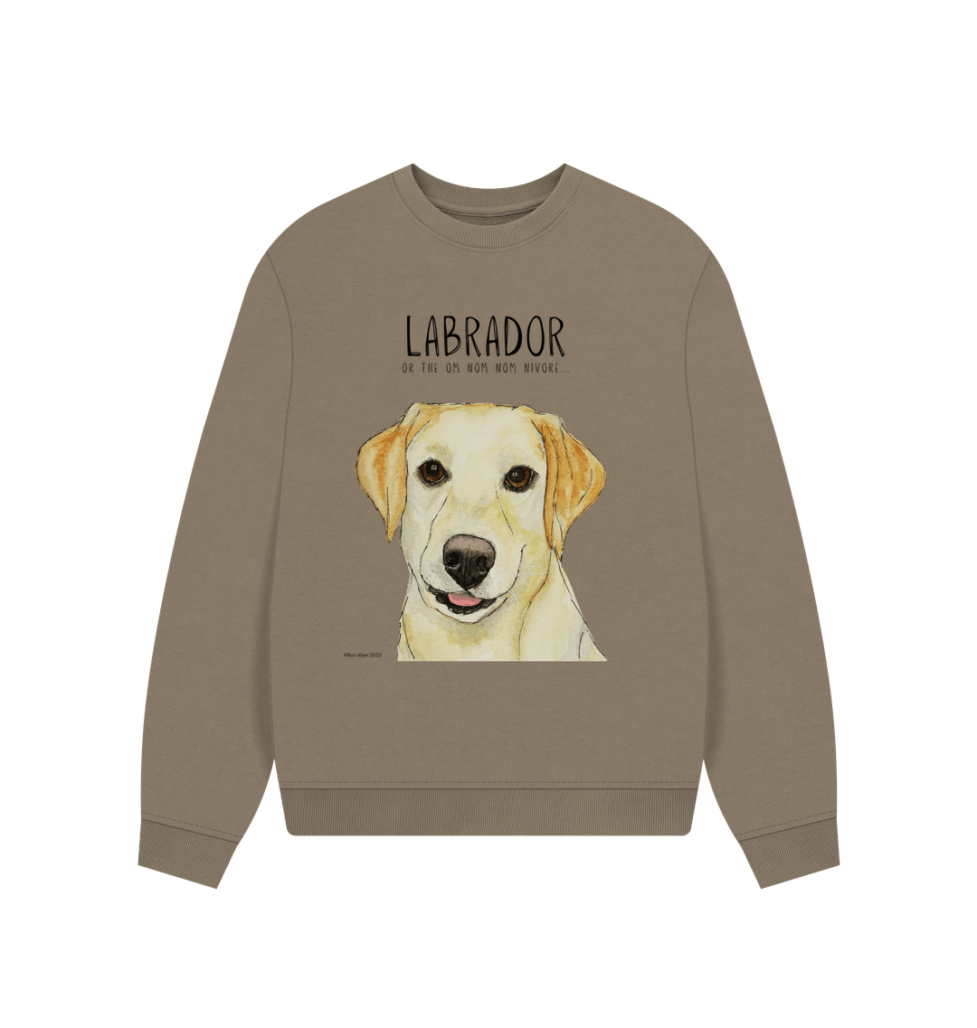 Will Sit for Snacks: The Yellow Labrador Oversized Sweatshirt