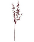 Lifelike burgundy silk orchid spray, 91cm tall with realistic petals for elegant home decor by sostter at brixbailey.com