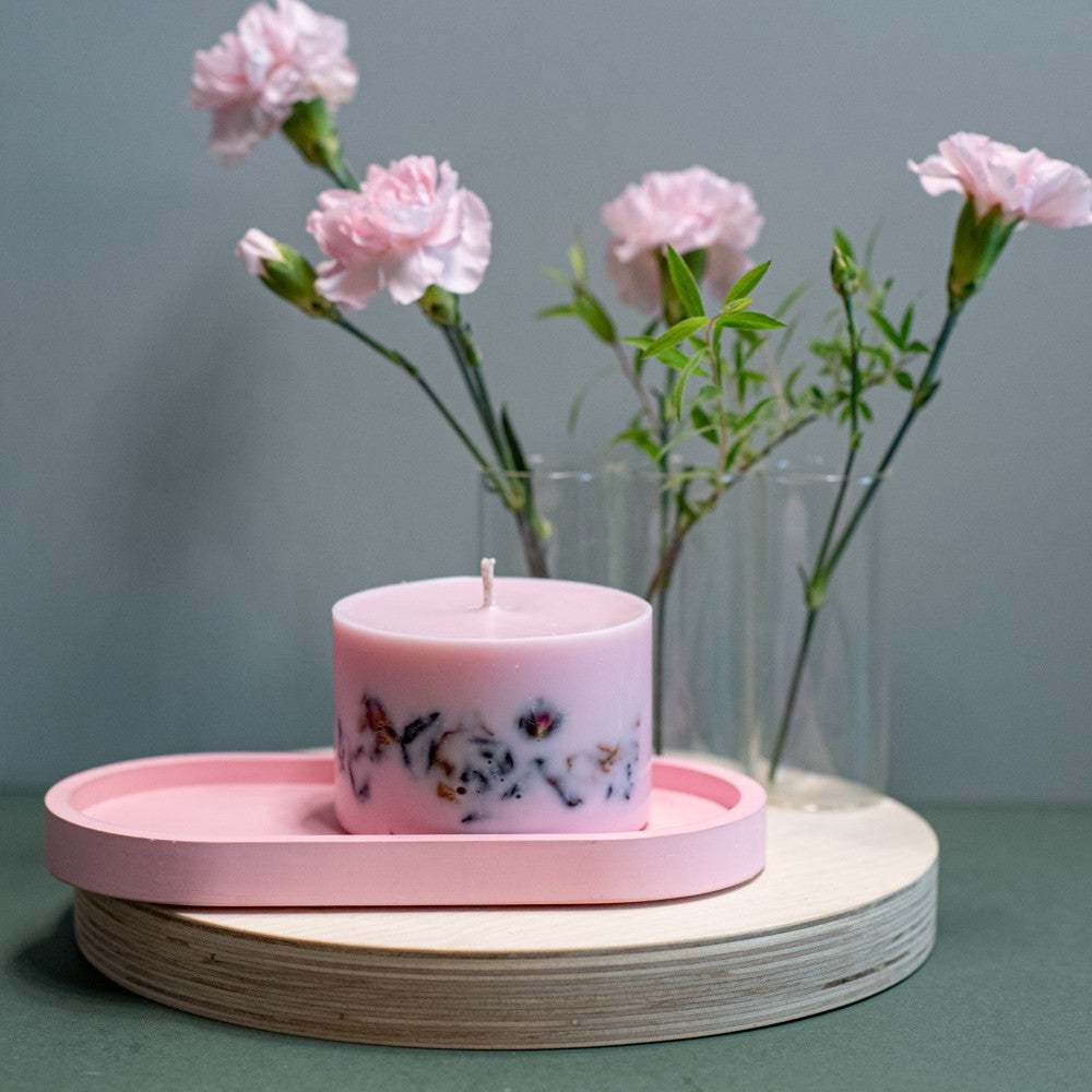 Hand-made Peony Candle from Latvia - Natural Elegance & Timeless Fragrance by TL Candles at www.brixbailey.com