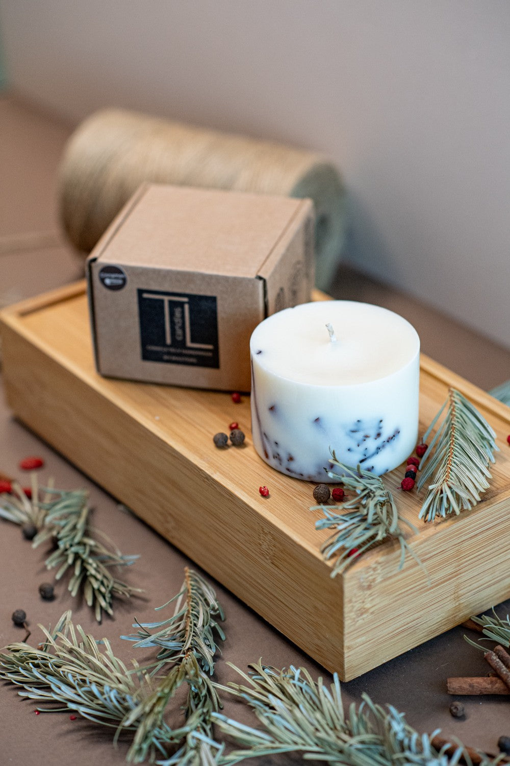 Handmade Lavender Candle from Latvia - Experience Tranquil Summer Days with Natural Essence by TL Candles at www.brixbailey.com