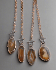 Agate Slice Necklace - Crystal Jewelry | Handmade by Blackbird & Sage