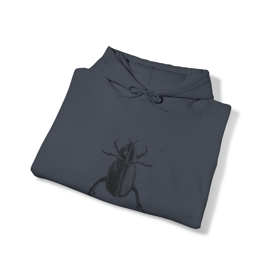 Graphic Insect Print Unisex Hooded Sweatshirt