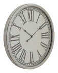 Embossed Glass Wall Clock White
