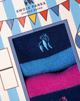 Beach Hut Sock Box - 2 Pairs of Bamboo Socks (His)