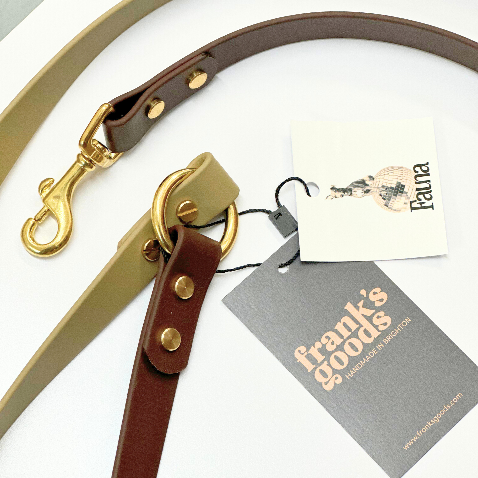 Loki Multiway Dog Lead in Khaki &amp; Brown