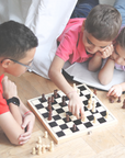 Wooden Chess Set with Cotton Travel Bag