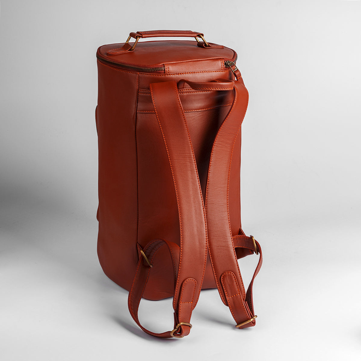 CanThree premium spacious backpack, durable eco-friendly hiking camping gear, handcrafted stylish daypack with brass hardware by Bethikal at brixbailey.com