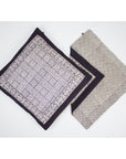 Checks Mix & Seashell Bagh Hand Block Print Cotton Cushion Cover - White Black