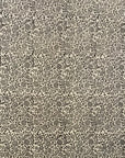 Floral Jaal & Paisley Hand-block Print Rug - White Black