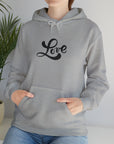 Love Graphic Print Unisex Hooded Sweatshirt