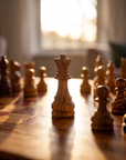 Handcrafted Olive Wood Chess Set – Premium Flat Wooden Chess Board (Multiple Sizes Available)