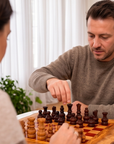 Handcrafted Olive Wood Chess Set – Premium Flat Wooden Chess Board (Multiple Sizes Available)