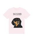 Mischievous Black & Tan Hot Dog Kids' T-Shirt – Small Pup, Big Attitude!