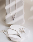 Bracelet Silver chain with Solid & Diamante Hearts*
