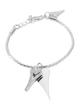 Bracelet Silver chain with Solid & Diamante Hearts*