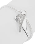 Bracelet Silver chain with Solid & Diamante Hearts*
