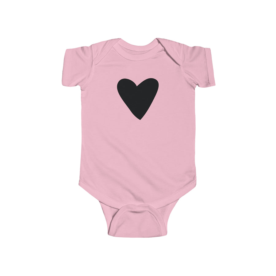 Infant Baby Heart Graphic Jersey Bodysuit Onesie